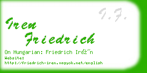 iren friedrich business card